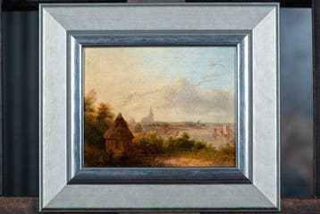 Abraham Johannes Couwenberg (1806-1844) - Gezicht op Arnhem