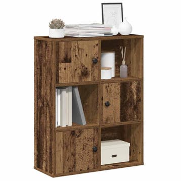 vidaXL Boekenkast 60x24x76,5 cm bewerkt hout oud houtkleurig, Verzenden