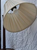 Lampe - Bois - Lampadaire en bois avec plateau et abat-jour, Antiquités & Art