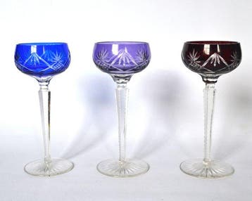 Wijnglas (3) - Kristal, Antiek en Kunst