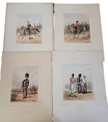 Litho Decan - Galerie Militaire - Gravures Armée Anglaise -, Antiek en Kunst