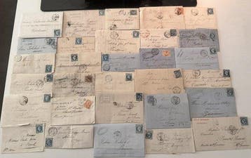 France - Bon Lot de 30 Lettres Classiques de France, Gestempeld