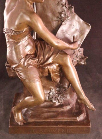 Antiek bronzen beeld - Emile Louis Picault (1833-1915) -