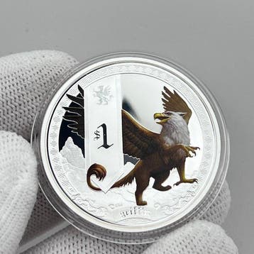 Tuvalu. 1 Dollar 2013 - Mythical Creatures: Griffin - 1 oz