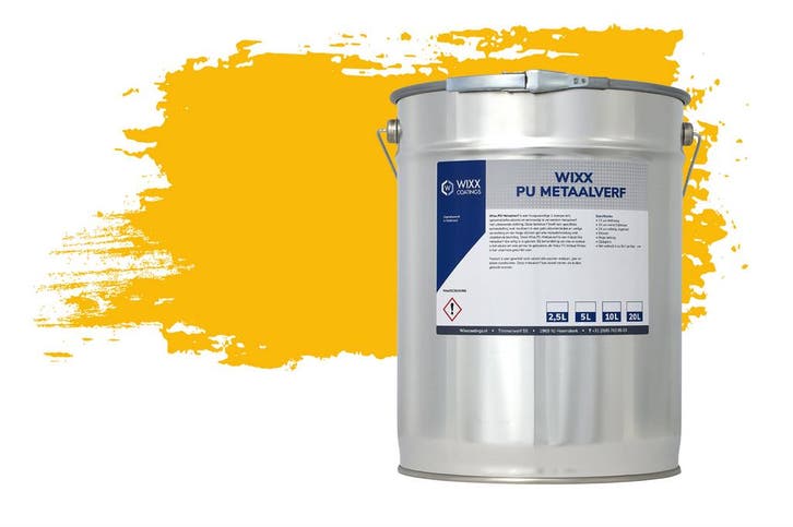 Wixx PU Metaalverf RAL 1023 | Verkeersgeel 5L, Bricolage & Construction, Peinture, Vernis & Laque, Envoi