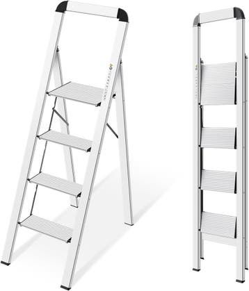 Opvouwbare Alu Trapladder 150kg: Tweede Kansje, sla nu toe, Doe-het-zelf en Bouw, Verzenden, Trap, Zo goed als nieuw, Opvouwbaar of Inschuifbaar