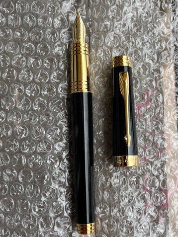Parker - Deluxe black lacquer - Stylo à plume, Nieuw