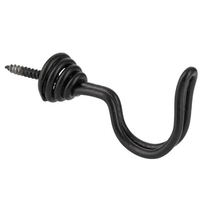 Draadhaak 57mm ijzer zwart, Huis en Inrichting, Woonaccessoires | Kapstokken, Nieuw, Overige materialen