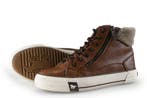 Mustang Hoge sneakers in maat 38 Bruin, Bruin, Verzenden, Zo goed als nieuw, Sneakers