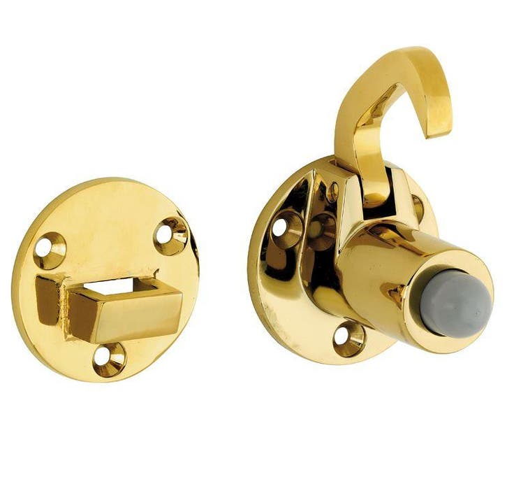 Deurvastzetter Elegant messing ongelakt, Doe-het-zelf en Bouw, Deuren en Vliegenramen, Nieuw