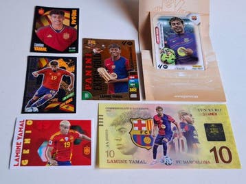 Lamine Yamal 5 Card + Billete Official 10 Euros Test Polymer, Verzamelen, Nieuw
