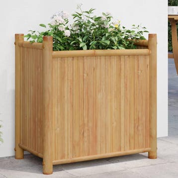 vidaXL Plantenbak 50x30x50 cm bamboe, Verzenden, Nieuw