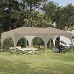 vidaXL Pop-up Feesttent 575 x 288 x 245 cm Crèmekleurig, Verzenden
