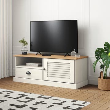 vidaXL Tv-meubel VIGO 106x40x40 cm massief grenenhout wit, Verzenden