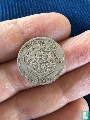 Roemenië 1 leu 1881, Verzenden, Overige landen, Losse munt, Zilver