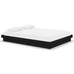 Zwart Houten Bedframe 135x190 | Retour Deal 35% Korting!, Huis en Inrichting, Slaapkamer | Bedden, Verzenden, Zwart, Nieuw, Twijfelaar