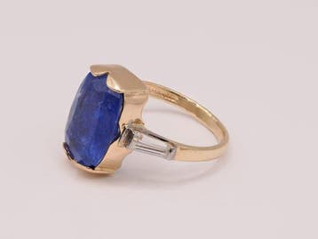Zonder minimumprijs - Ring - 14 karaat Geel goud - 5.71ct., Handtassen en Accessoires, Nieuw