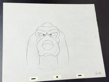 Walt Disney - Originele animatietekening van Copper (38 x 31