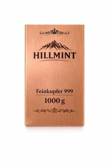 1 kilogram - Koper .999 - HILLMINT (Zonder minimumprijs)