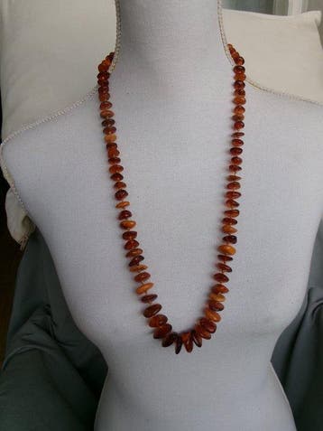 Butterscotch & Baltic Amber - Halsketting - Art Deco