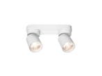 Veiling - 4x GU10 Opbouwspot Armatuur dubbel cilinder zand w, Nieuw