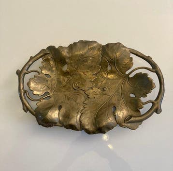 Middentafel - Brons, Messing - Art Nouveau decor florale
