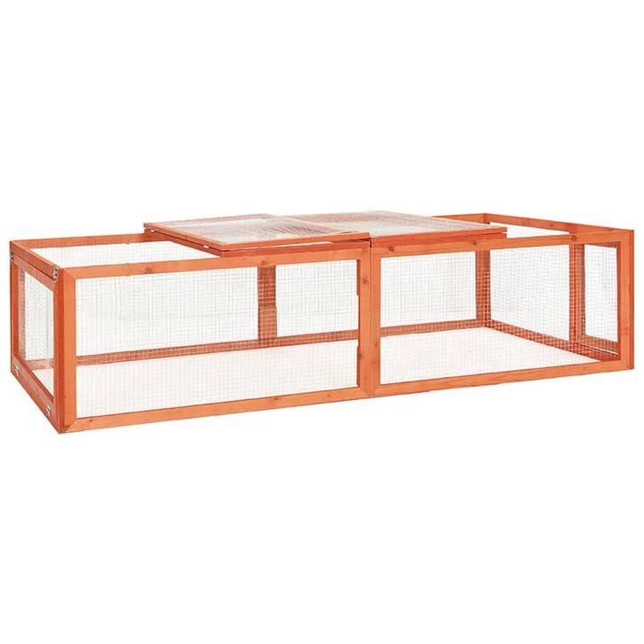 vidaXL Konijnenhok 183x90x46,5 cm massief vurenhout, Dieren en Toebehoren, Knaagdieren en Konijnen | Hokken en Kooien, Nieuw, Verzenden