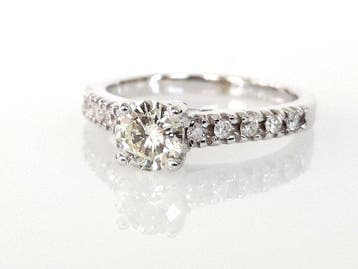 Verlovingsring - 18 karaat Witgoud - 0.67ct. tw. Diamant