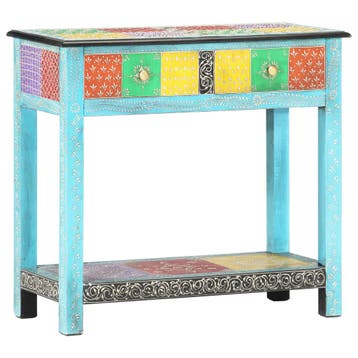 vidaXL Wandtafel handgeschilderd 80x35x75 cm massief, Verzenden, Nieuw