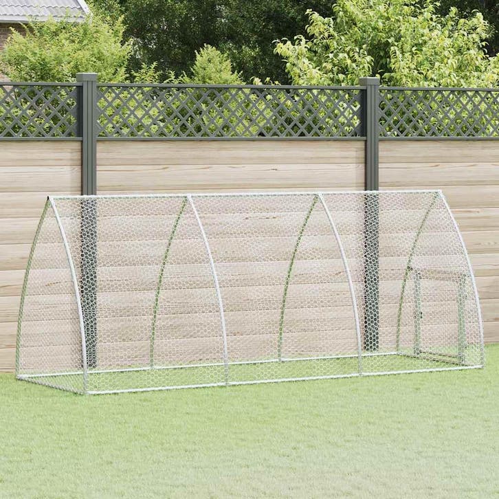 vidaXL Kippenhok 300x105x120 cm gegalvaniseerd staal, Dieren en Toebehoren, Knaagdieren en Konijnen | Hokken en Kooien, Nieuw
