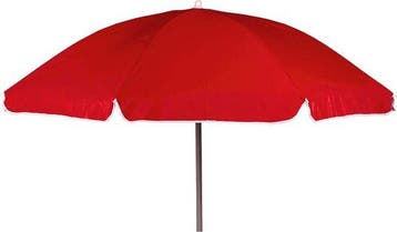 2dekans | Bo-Camp Parasol - Met Knikarm - Ø 165 cm - Rood, Ophalen of Verzenden, Nieuw