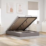 vidaXL Bedframe zonder matras 140x190 cm stof taupe, Verzenden