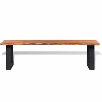 vidaXL Bankje 160 cm massief acaciahout, Huis en Inrichting, Verzenden, Nieuw