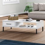 vidaXL Salontafel met metalen poten OSLO massief grenenhout, Huis en Inrichting, Verzenden, Nieuw