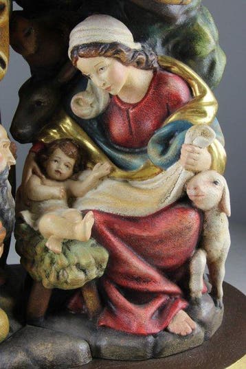 LEPI - Val Gardena - After Perathoner - Sculpture, Nativity