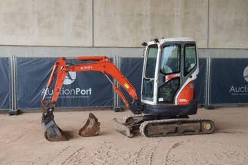 Veiling: Minigraver Kubota U20-3EU Diesel 14kW 2013, Ophalen