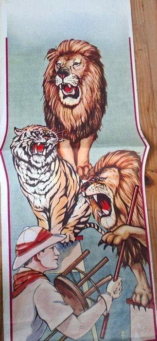 unknown - Vintage Circus poster - Hoxie bros circus - jaren