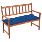 vidaXL Tuinbank met kussen 120 cm massief acaciahout, Tuin en Terras, Tuinsets en Loungesets, Verzenden, Nieuw