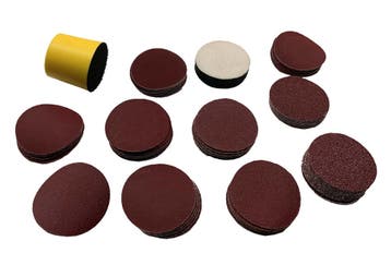 Set van 50 mm handschuurblok en 100 schuurschijfjes, korrel, Verzenden