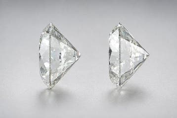 Zonder minimumprijs - 2 pcs Diamant (Natuurlijk) - 0.63 ct -