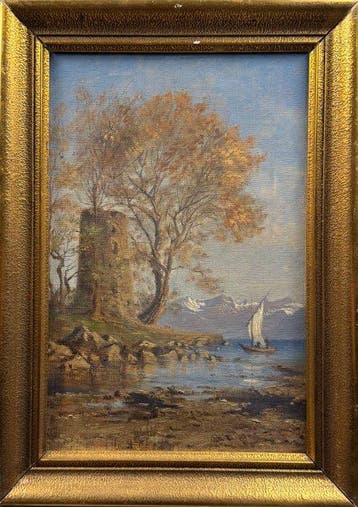 Auguste Ravier (1814–1895), Attribué(e) à - Paesaggio, Antiek en Kunst