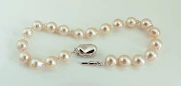 Zonder minimumprijs - Armband Zilver Parel - Akoya parel,, Nieuw