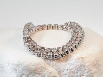 Zonder minimumprijs - Armband - 14 karaat Witgoud - 2.60ct.
