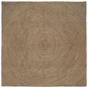 vidaXL Vloerkleden Grijs 240 x 240 cm Jute, Verzenden