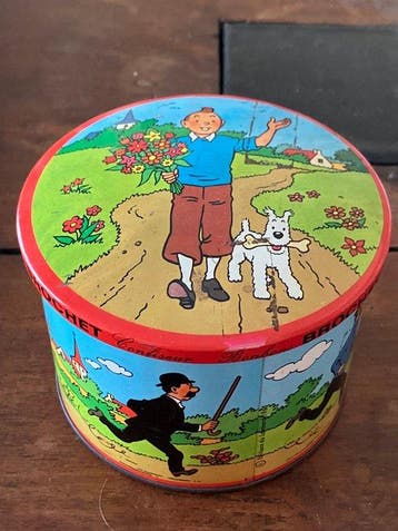 Tintin - 1 boîte en étain Brochet - Confiseur Bonbons Petit
