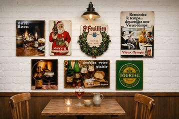 Wandbord (6) - plaat en karton - Belgische oude borden