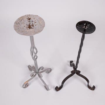 2 candelabres en fer forgé pour église - Fer forgé -