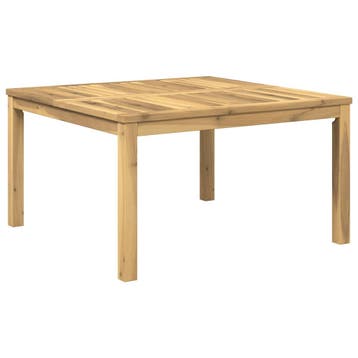 vidaXL Salontafel Wit 80 x 80,5 x 45 cm Massief Acacia Hout, Verzenden, Nieuw