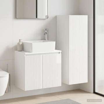 vidaXL Badkamermeubel Set 2 st Hoogglans Wit 33 x 34,5 x 100, Maison & Meubles, Tables | Coiffeuses, Verzenden