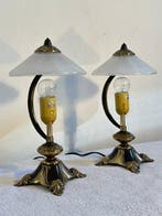 Lampe de table (2) - Laiton, Verre - Ensemble